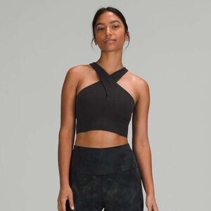 lululemon athletica Black Cross-Front Bra
